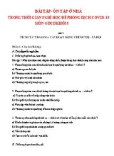 Bài tập ôn tập ở nhà trong thời gian nghỉ học để phòng dịch Covid-19 môn Giáo dục công dân Khối 8